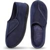 Git-up Pantofole da casa per Uomo Confortevole e Antiscivolo Calde Ciabatte con Soletta Memory Foam Pantofole Regolabili diabetiche per Edema Piedi