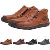 FJZFXKZL Le Prime Scarpe da Uomo, Stivali da Guida Slip-on in Pelle Pregiata Fatti a Mano da Uomo