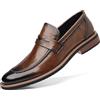 TvzsiY Scarpe Eleganti con Punta affilata da Uomo, Scarpe Sposa Slip on in Pelle, Scarpe Mocassini Stile Smoking Classiche