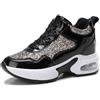 MIXSEN Sneakers Donna Zeppa Scarpe da Ginnastica Pelle Sportive Running Tennis Fitness Scarpe Casual Platform Tacco 8CM