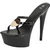 LIUGUISUOCHBH Sandali con Tacco a Spillo Sexy da Donna, 15 cm | per Feste in Spiaggia, Matrimoni, spogliarelliste, Pole Dance ed Eventi in Night Club