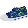 Jurassic World Dino Plimsolls - Scarpe da ginnastica in tela per bambini, con dinosauri, facili da indossare al tatto