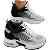 MIXSEN Sneakers con Zeppa Interna Donna Scarpe da Ginnastica Basse Sportive Fitness Leggero Respirabile Tacco Zeppa 8 CM