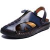 AONEGOLD Sandali Estivi Uomo Pelle Punta Chiusa Sandali da Spiaggia Outdoor Sportivi Antiscivolo Traspirante Casual Sandali