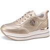 QUEEN HELENA Scarpe da Ginnastica Platform Sneakers con Zeppa Casual Donna X32-17