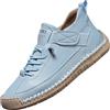 Generic Scarpe da ginnastica da donna in pelle piatte con pizzo antiscivolo su scarpe da corsa da passeggio da donna leggere traspiranti alla caviglia palestra sport sneakers da donna ortopediche supporto