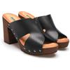 BioNatura, A11MANILA Toronto, Scarpe Sandali Ciabatte Tacco Pelle