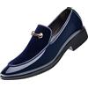 Generic Mocassini da uomo in velluto in pelle verniciata scarpe da sera in metallo bit slip on mocassini smoking matrimonio festa scarpe da sera