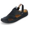 Freiesoldaten Uomo Sandali Casual Sandali in Pelle Punta Chiusa Estate Pantofole Traspiranti Scarpe da Spiaggia per Escursioni a Piedi