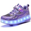 Mateju Scarpe con Rotelle Bambino Bambina Sportive Scarpe da Skateboard, Rotelle a Scomparsa Skateboard Sneakers Scarpe da Ginnastica da Pattini per Adulto Donna Uomo 29-40 EU