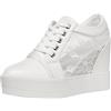 wealsex Donna Nascosto Zeppe Sneakers Donna Ragazze Piattaforma Elegante Aiuto Basso Scarpe da Ginnastica Casuali