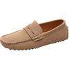 Jamron Uomo Pelle Scamosciata Penny Mocassini | Fodera in Pelle Traspirante, Tacco Piatto, Scarpe da Guida, Slip-On, Taglie Plus, Casual & Elegante