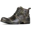 COWSDELLA Uomo Marrone chiaro Stivali Chukka Allacciati Moto Casual Pelle Abito Stivaletto per Uomo Moda 6015-1-C-R
