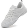 Kvwqoty Scarpe da Cheerleading Bianche Donna Leggere | Scarpe Antiscivolo Cheerleader per Scuola Fitness Danza Jazz Ginnastica e Allenamenti Sportivi