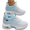 MIXSEN Sneakers con Zeppa Interna Donna Scarpe da Ginnastica Basse Sportive Fitness Leggero Respirabile Tacco Zeppa 8 CM