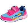 Pinkfong Scarpe da ginnastica da bambina con squalo, facili da fissare con luci lampeggianti