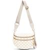 Hitotes Borsa a tracolla a scacchi da donna borsa a tracolla marsupio marsupio borsa a tracolla a scacchiera borsa a tracolla borsa hobo bag, A05-beige, 31cm