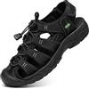 ZYLDK Uomo Sandali Estivi Esterni PelleTraspirante Sandali Sportivi Scarpe da Trekking Passeggiata Casual