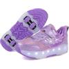 ENEN Sportive Scarpe da Skateboard 4 Ruote, Moda Scarpe con Rotelle Bambina Bambino, Skateboard Sneakers Outdoor Multisport Ginnastica da Pattini per Ragazze e Ragazzi, 30-40 EU