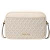 Michael Kors Jet Set Travel Large Signature Logo Camera Crossbody Bag Light Cream Multi