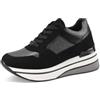 QUEEN HELENA Sneakers Alte Scarpe da Ginnastica con Zeppa Comode Donna X31-20