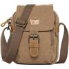 Troop London TRP0213 Classic Canvas Across Body Bag - Brown