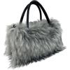 Aublinto Borsa a mano in pelliccia sintetica ecologica, borsa in peluche da donna, borsa a tracolla in pelliccia sintetica, borsa a tracolla fuzzy, borsa a secchio, borsa morbida per lo shopping,