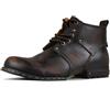 COWSDELLA Uomo Marrone chiaro Stivali Chukka Allacciati Moto Casual Pelle Abito Stivaletto per Uomo Moda 6015-1-C-R