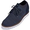 CALTO Scarpe da uomo invisibili, con ascensore, leggere, stringate, casual, derby - 8,1 cm più alte