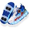 ENEN Sportive Scarpe da Skateboard 4 Ruote, Moda Scarpe con Rotelle Bambina Bambino LED Luci Skateboard Sneakers Outdoor Multisport Ginnastica da Pattini per Ragazze e Ragazzi