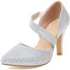 cfpqv Pumps, sandali da donna con tacco, sandali con cinghia, per feste, da sposa, con tacco alto, scarpe da sera
