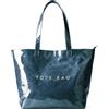 KALIDI La borsa di totalizzatore della chiusura lampo del PVC, borsa da spiaggia della carta kraft grande Hobo porta tutta la borsa di plastica della borsa di