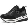 QUEEN HELENA Sneakers Alte Scarpe da Ginnastica con Zeppa Comode Donna X31-20
