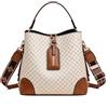 CORIOS Retro Borsa a Spalla a Tracolla da Donna PU Pelle Borsa a Mano Borsa a Secchiello con Motivo Vintage Piccolo Tote Elegante Borse Messenger per Lavoro Viaggio Shopping