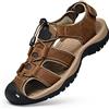 VPQILH Sandali da Uomo Estive Vendita, Sportivi Scarpe Uomo da Trekking Sandalo Cinghia Regolabile Taglia Sandaletti Gomma Antiscivolo Sandali all'aperto Traspirante Scarpe da Pescatore in Pelle Sandalo