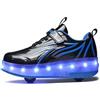 Rolltongoz Scarpe con rotelle da Bambina Scarpe con luci Ragazza Scarpe da LED Ruota Skateboard Sneaker Sportive con Rotelle Automatiche Ruota Multisports Skateboard Sneaker con Ruote per Bambini…