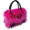 Aublinto Borsa a mano in pelliccia sintetica ecologica, borsa in peluche da donna, borsa a tracolla in pelliccia sintetica, borsa a tracolla fuzzy, borsa a secchio, borsa morbida per lo shopping,