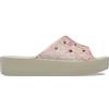 Crocs Donna Classic Platform Slide Ciabatta, Bone/Multi, 41/42 EU