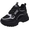 MIXSEN Scarpe Donna Sneakers con Zeppa Interna Alta Scarpe da Ginnastica Fitness Sportive Tacco Interno
