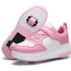 Rolltongoz Scarpe con rotelle da Bambina Ragazza Scarpe da Ruota Skateboard Sneaker Sportive con Rotelle Automatiche Ruota Multisports Skateboard Sneaker con Ruote per Bambina