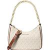 Michael Kors Jet Set Signature Logo Convertible Crossbody Bag Vanilla