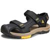 Zedazoom Uomo Sandali Pelle Spiaggia Sandali Trekking Scarpe all'aperto Scarpe Estive per il Tempo Libero Scarpe Escursionismo Uomo Sport all'aperto Acqua Pescatore Sandalo traspirante Dimensioni