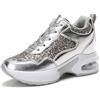 MIXSEN Sneakers Donna Zeppa Scarpe da Ginnastica Pelle Sportive Running Tennis Fitness Scarpe Casual Platform Tacco 8CM