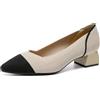 SWDZM Scarpe Donna con Tacco Basso Eleganti de Maglieria Chiuse Tacchi Bassi a Punta Comode