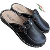 GRÜNLAND il benessere è naturale GRUNLAND ciabatte comfort pantofole comode decoro ELY DONNA pelle regolabile plantare estraibile regolabile fibbia