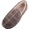 Absolute Footwear - Pantofole da uomo in finta pelliccia, motivo tartan