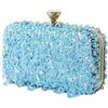 Jamron Donna Glitterata Cristallo Paillettes Pochette con Perline Borsa da Sera