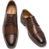 Poerkan Scarpe Derby da uomo, comode ed eleganti, con lacci, nere e marroni, per ogni occasione