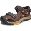Zedazoom Uomo Sandali Pelle Spiaggia Sandali Trekking Scarpe all'aperto Scarpe Estive per il Tempo Libero Scarpe Escursionismo Uomo Sport all'aperto Acqua Pescatore Sandalo traspirante Dimensioni
