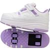 Skridsko Scarpe da Skateboard a Due Ruote per Ragazze e Ragazzi, Scarpe da Ginnastica con Ruote Retrattili, Scarpe Pattini per Bambini, Perfette per Feste, Compleanni, Pasqua, Natale